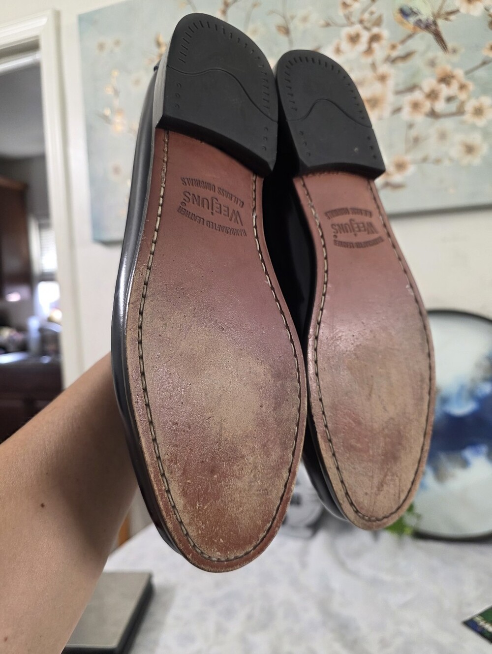 G.H.Bass Weejuns Originals Whitney Leather Loafer Dark Blue Size 10M - Picture 6 of 9